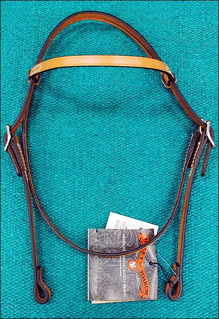 Leather Horse Browband Headstall Single Ply By Circle Y 1