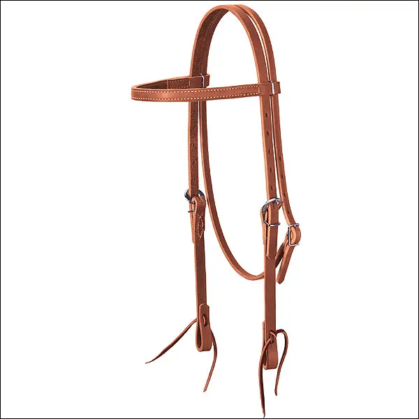 Weaver Leather Golden Brown Harness Horse Browband Headstall 1