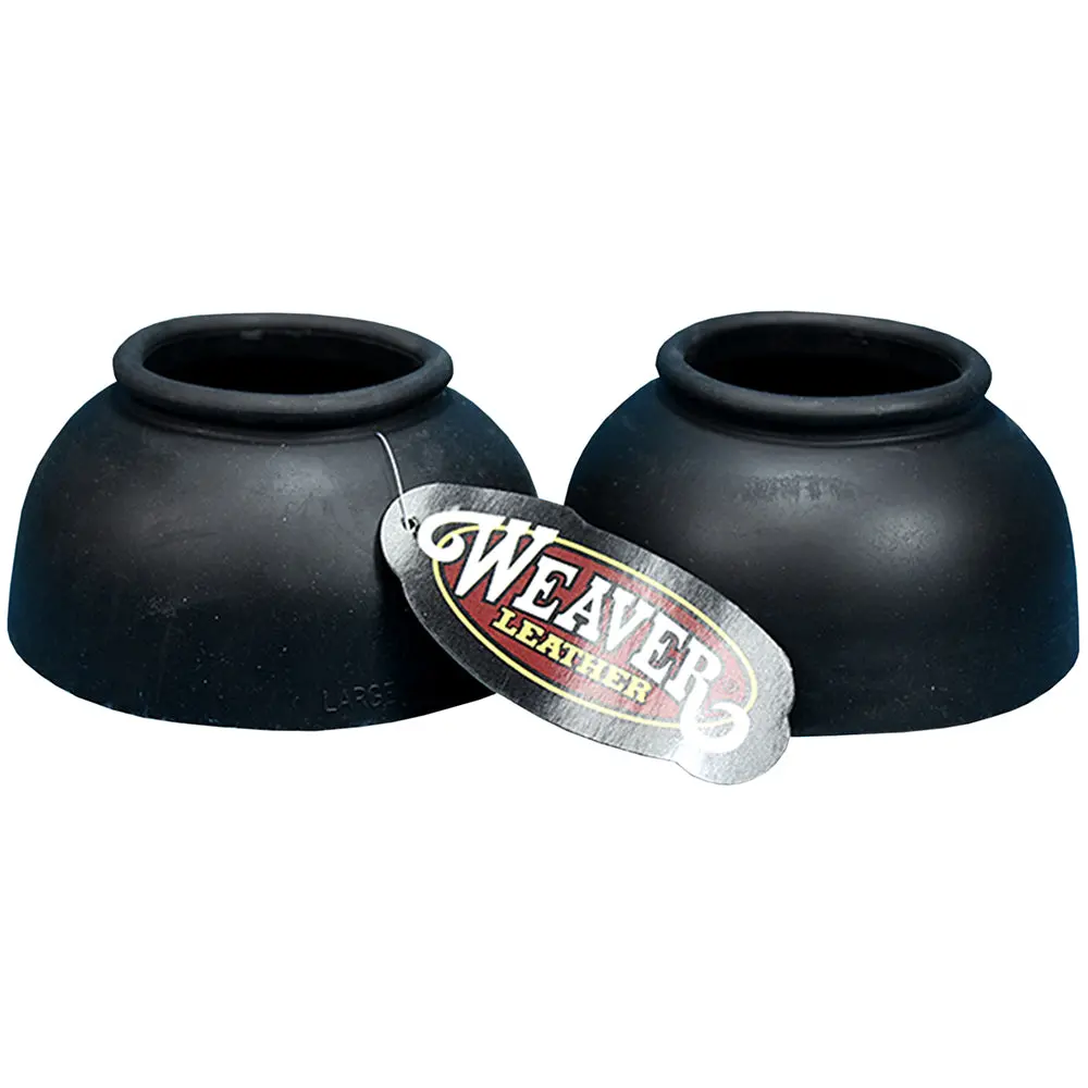 Heavy-Duty Rubber Pull-On Horse Bell Boots Medium By Weaver Leather 1
