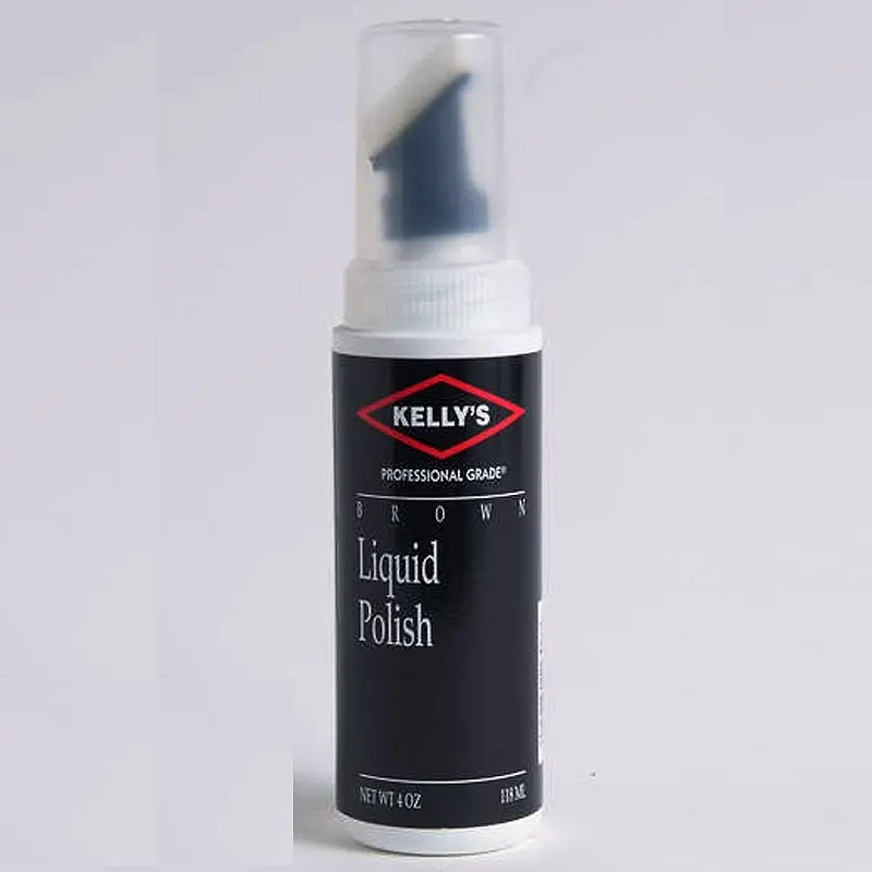 Kelly's Sponge Top Liquid Shoe Polish Brown 4 Ounce 1