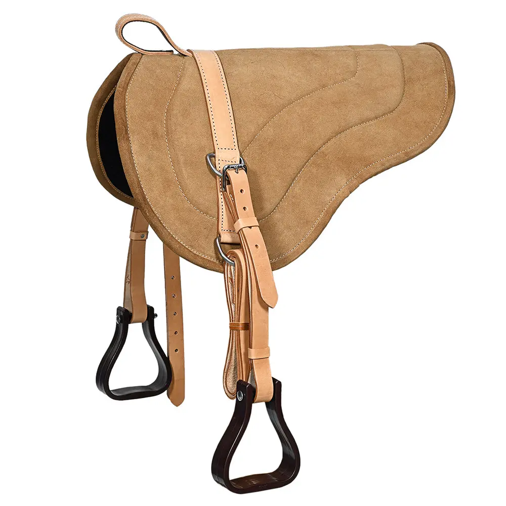 Hilason Natural Horsemanship Leather Bareback Western Treeless Saddle Pad 1