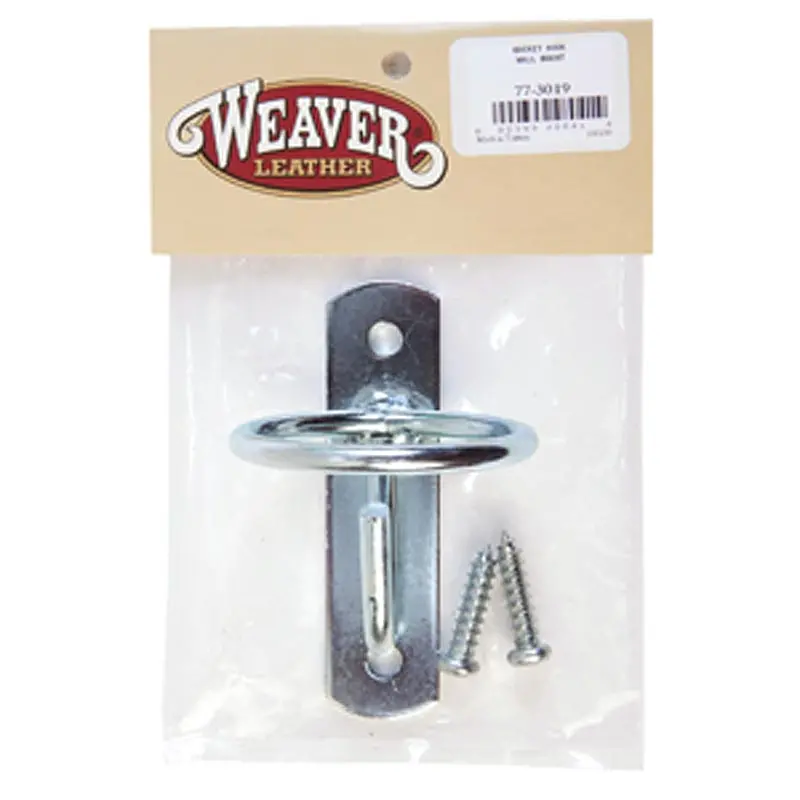 Weaver Leather Zinc-Plated Bucket Hook With 2" Wall Mount Ring 1