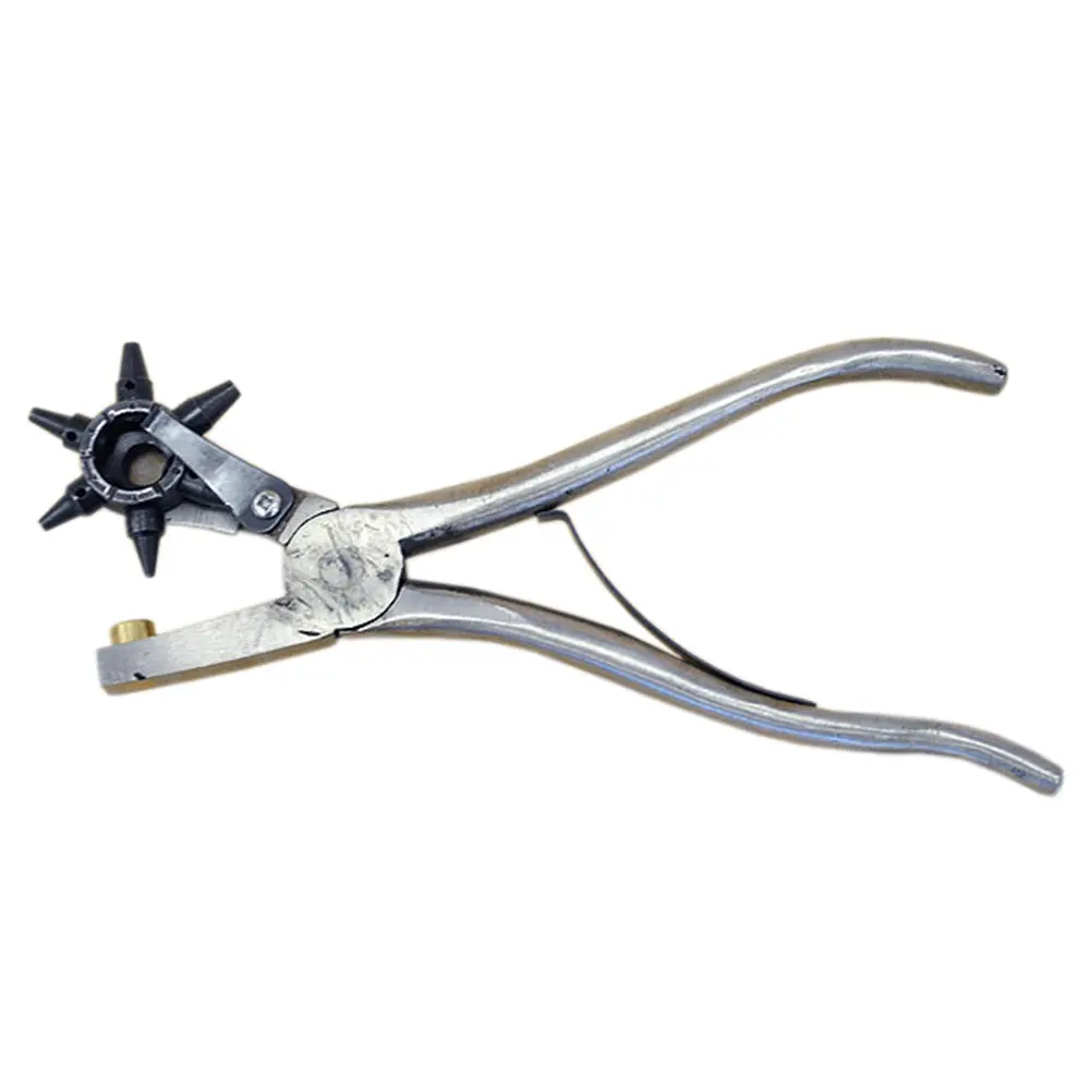 Hilason New Revolving 6 Tube Leather Punch Stainless Steel 1