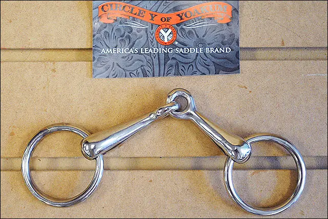 Circle Y Nickle Plated Loose Ring Snaffle Bit Horse Tack 1