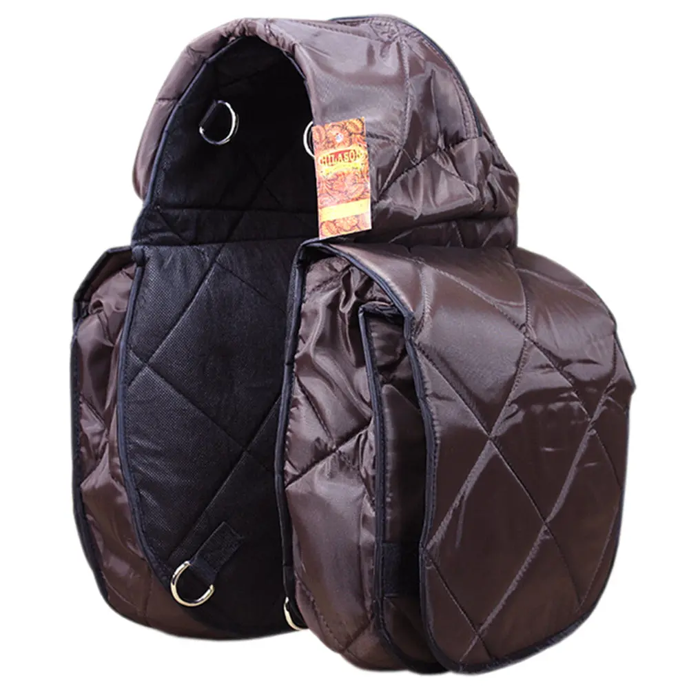 Saddle Bags 210D Nylon Outer Chocolate Hilason 1