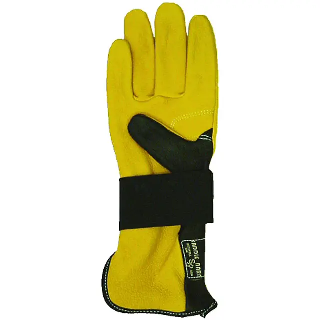 Size 8.5 Saddle Barn Pro Rodeo Bull Riding Gloves Deer Skin Left Hand 1