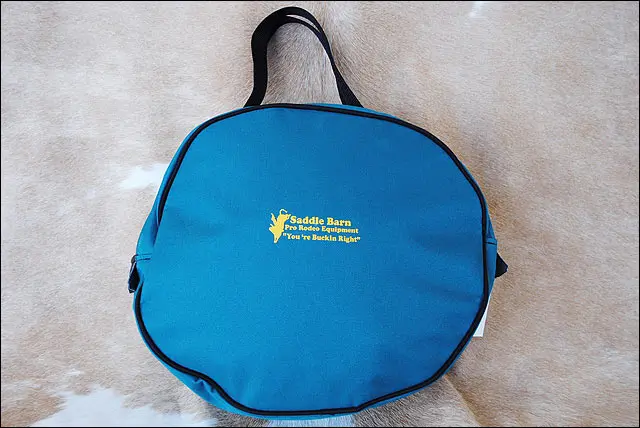 Saddle Barn Pro Rodeo Vinyl Lined Bull Rope Bag W/ Poly Handles Teal 1