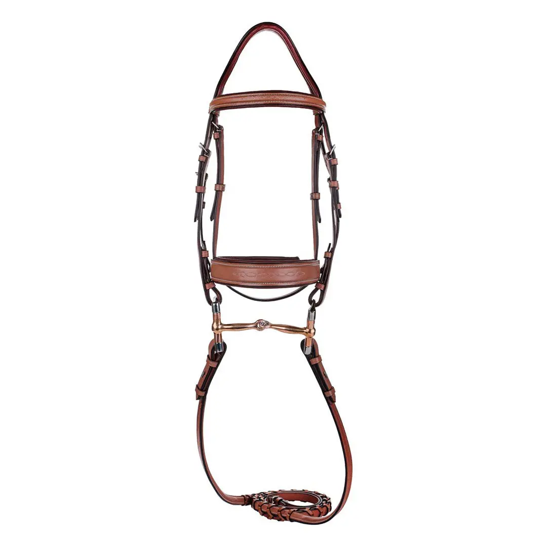 Laureate By Henri De Rivel Fancy Stitched Bridle W/ Wide Caveson And Laced Reins 2