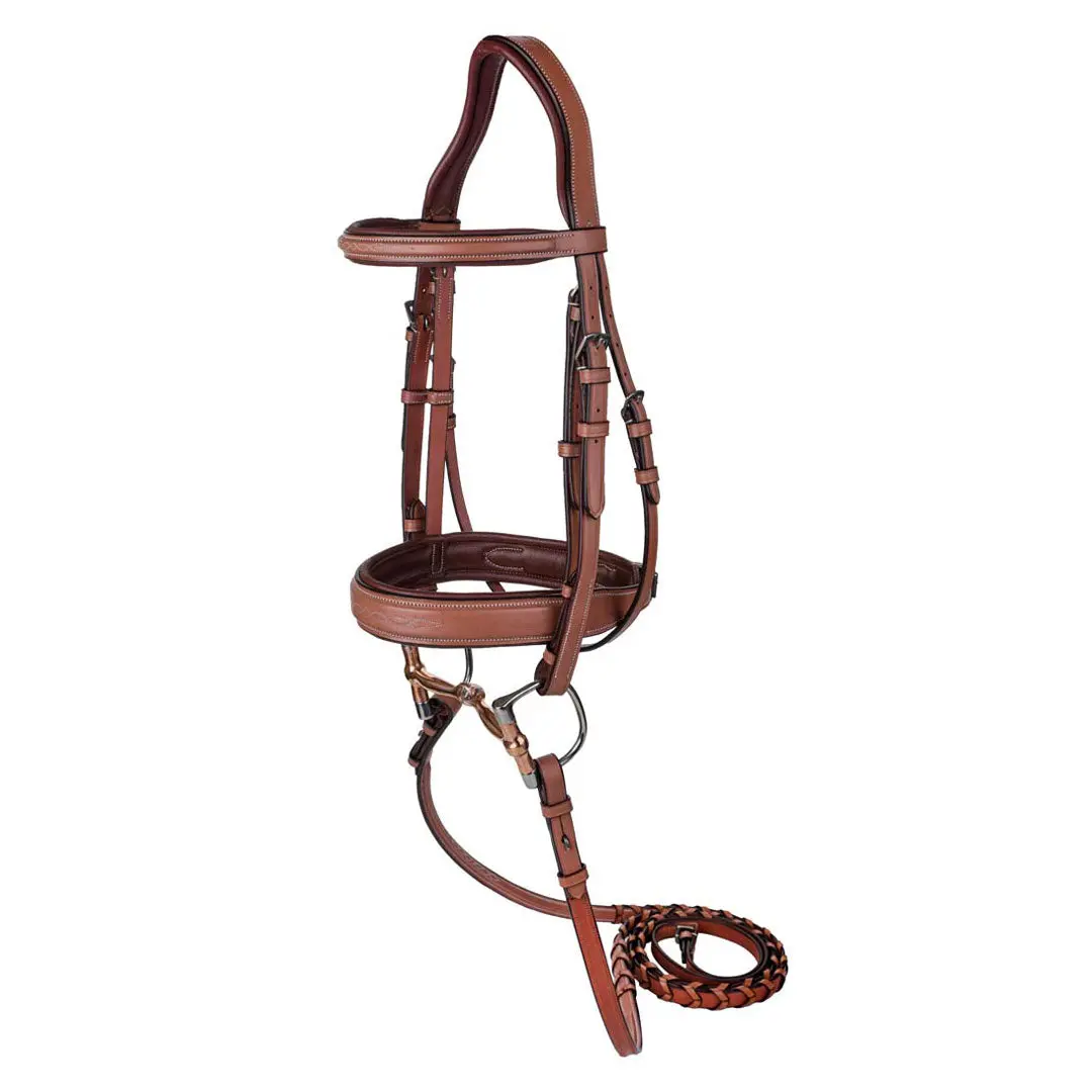 Laureate By Henri De Rivel Fancy Stitched Bridle W/ Wide Caveson And Laced Reins 3