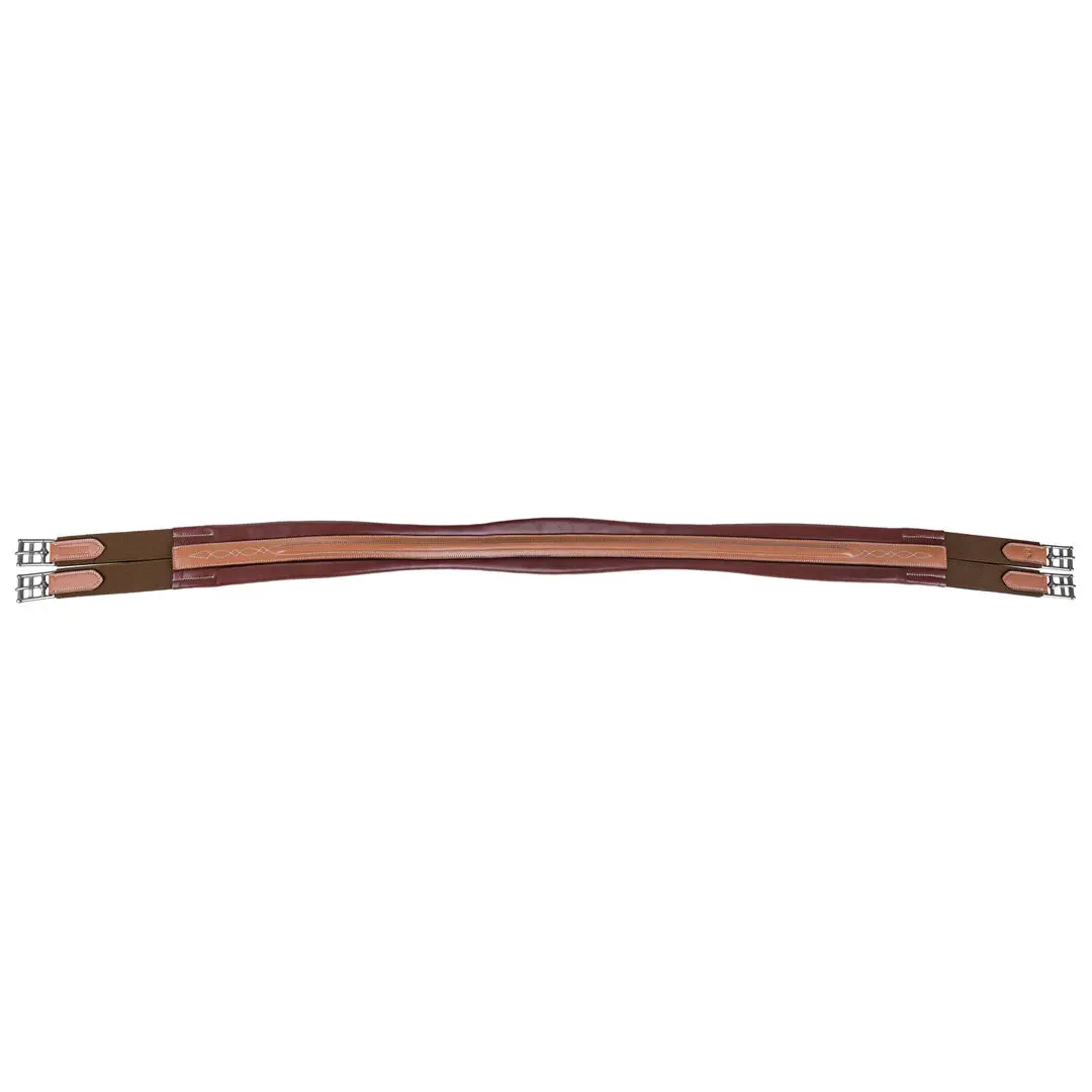 Laureate By Henri De Rivel Raised Chafeless Leather Girth W/ Fancy Stitching 1