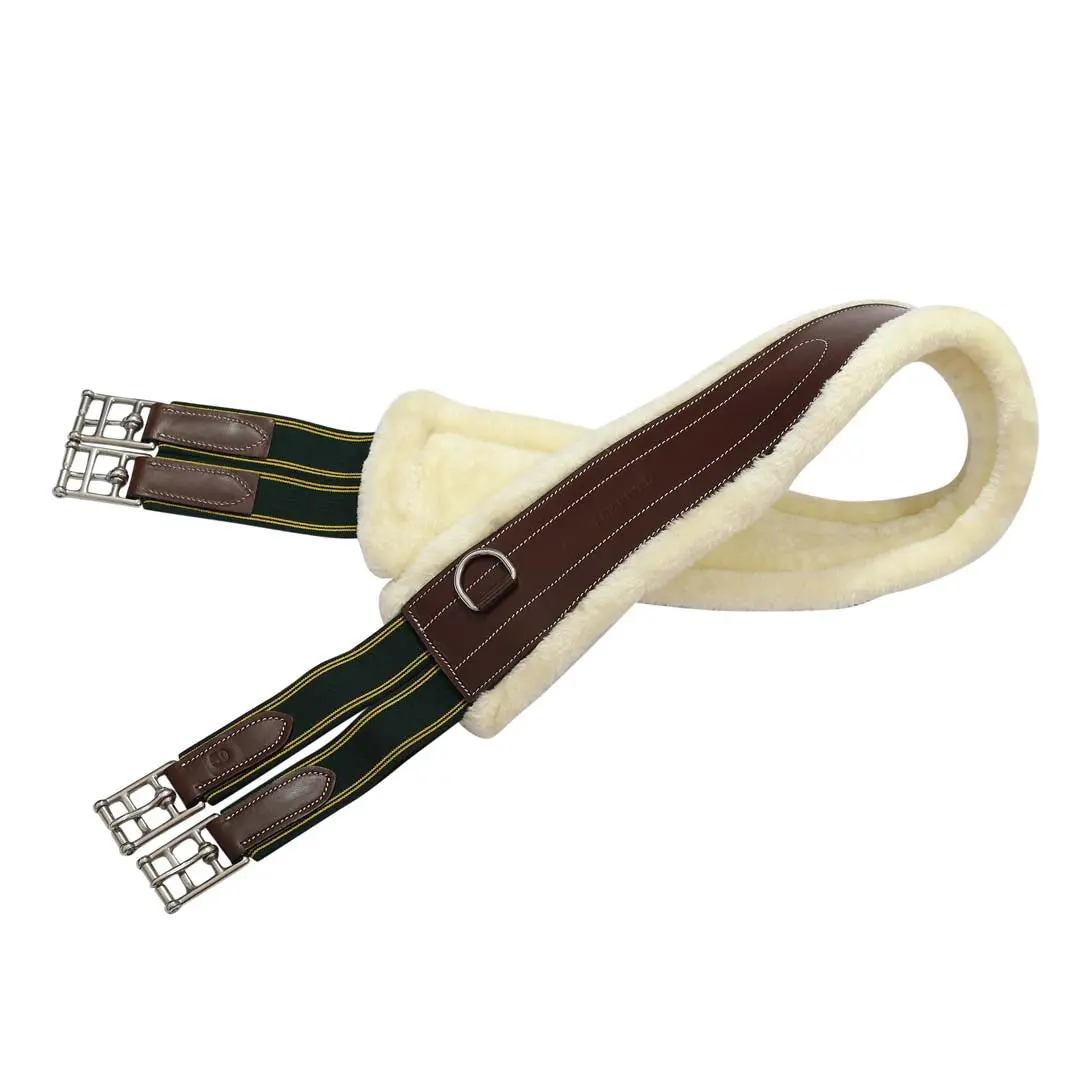 Henri De Rivel Contoured Leather Sherpa Fleece Girth 1