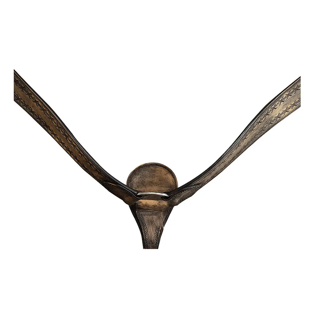 Hilason Western Horse Headstall & Breast Collar Tack American Leather Rough Out 2