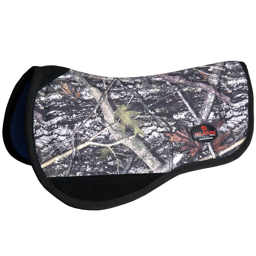 30" X 34" Hilason  Shock Absorbing Anti Slip Western Round Saddle Pad Camo 1