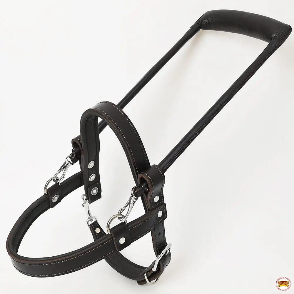 Hilason Guide Dog Harness Brown Padded Genuine Leather With Handle | Adjustable Straps For Training Breathable Therapy 3