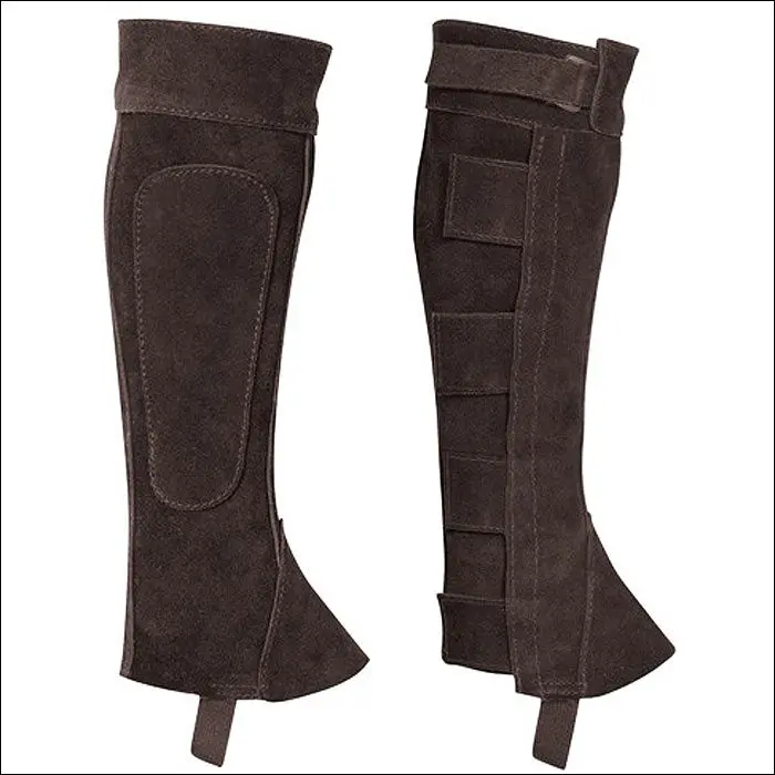 Child Small Brown Half Suede Leather Chaps By Perris 1