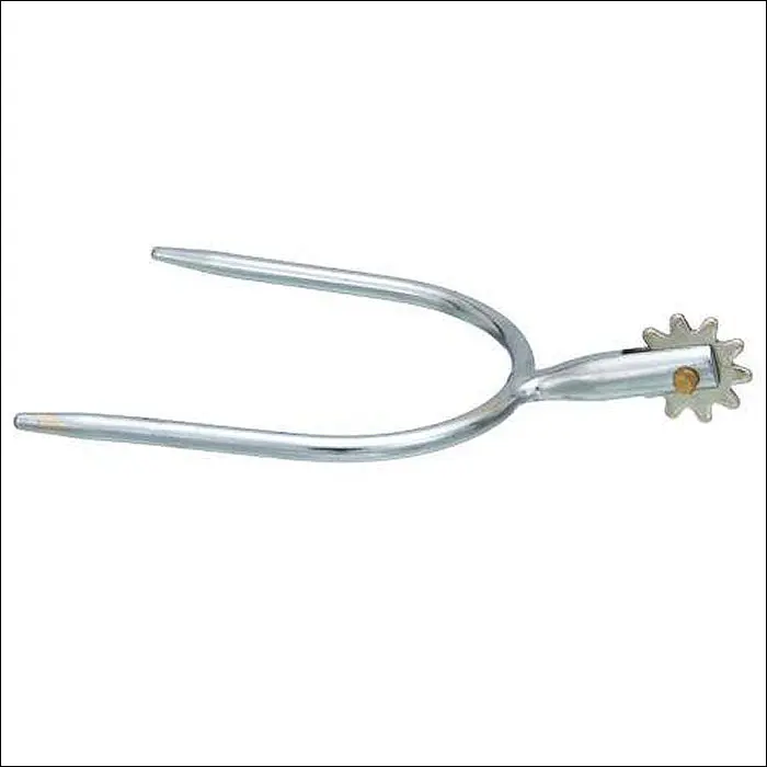 Tough 1 Horse Tack Kelly Silver Star Slip On Spur Chrome Plated Steel 1