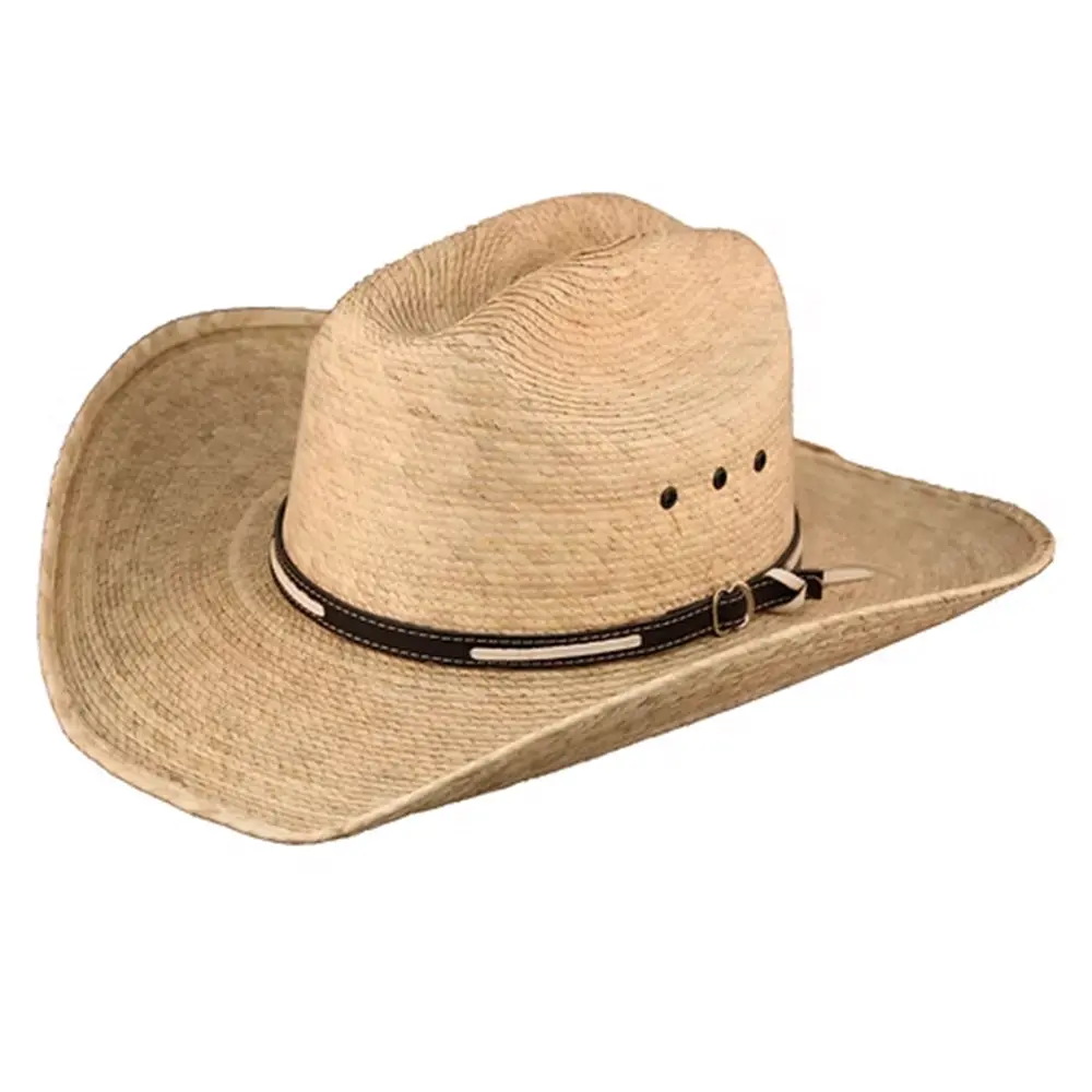 Lone Star Western Hat Rustler Cattleman Verde Soft Palm Leaf 1