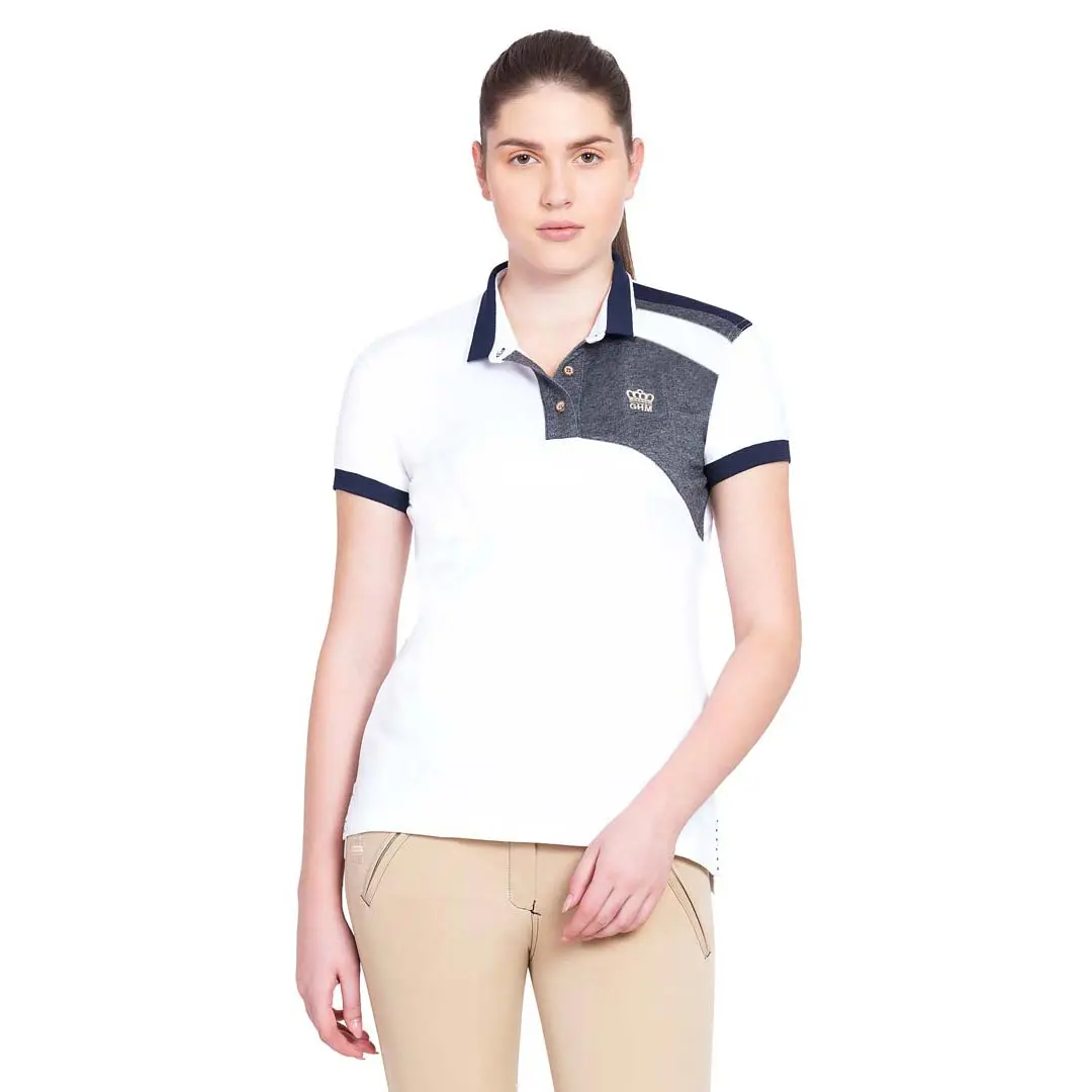 George H Morris Ladies Hunter Short Sleeve Polo Sport Shirt 1