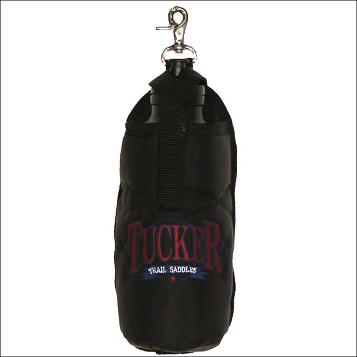 Tucker Black 420D Nylon Water Bottle Carrier W/ Bottle Horse Trail Riding 1