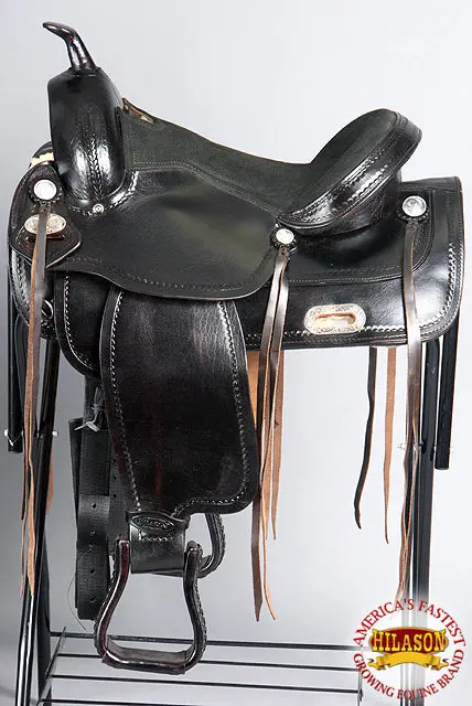 Hilason Western Horse Saddle American Leather Treeless Trail Pleasure | Barrel For Horses 2