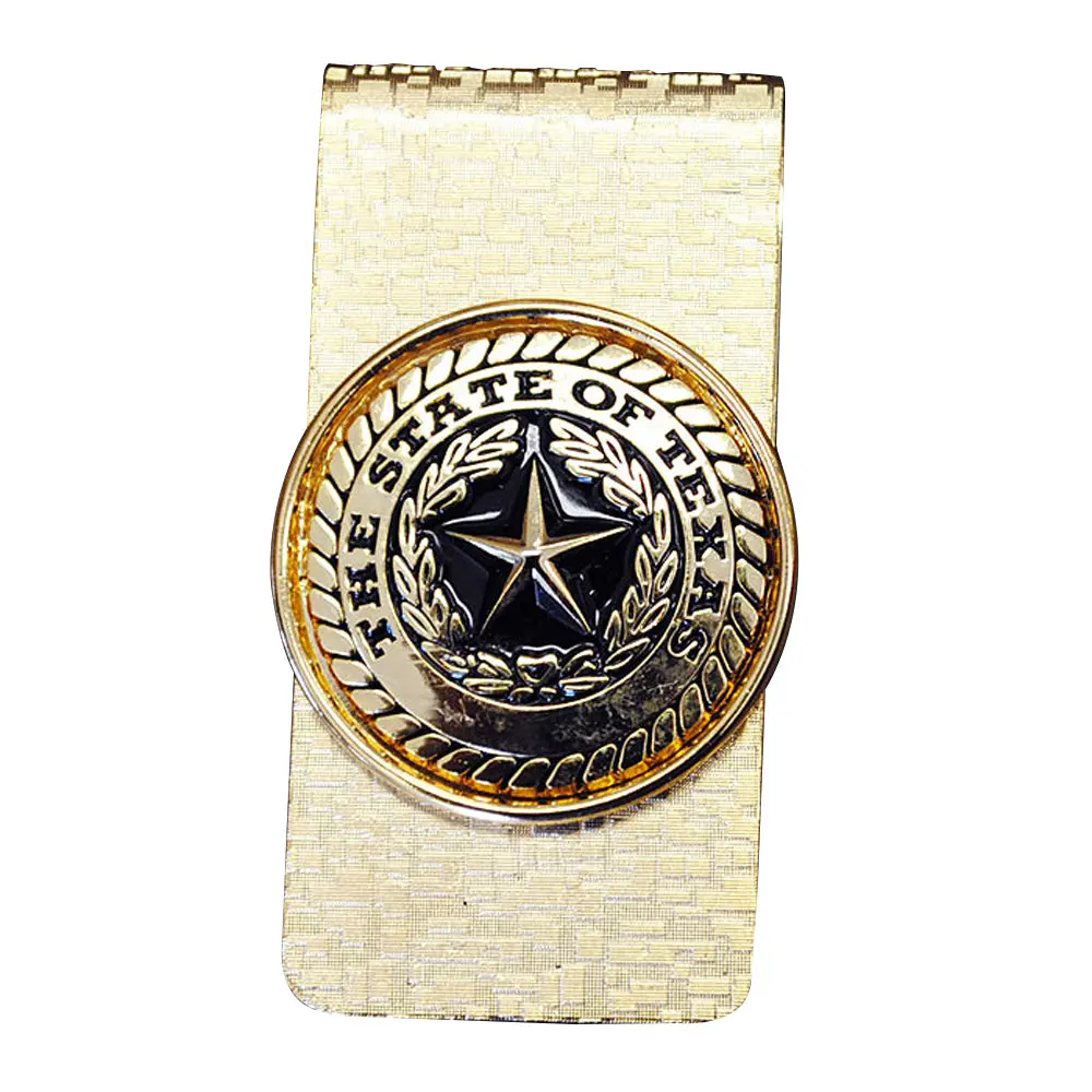 Screw Back Concho State Of Texas Star Rectangular Shaped Money Clip 1