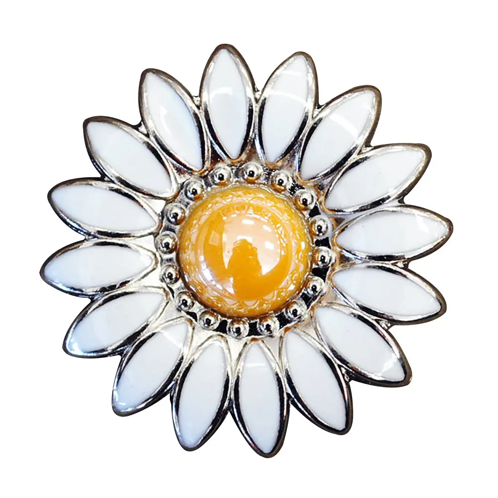 Hilason Western Screw Back Concho 1.25 In Orange White Floral Saddle Cowgirl | Belt Slotted Conchos 1