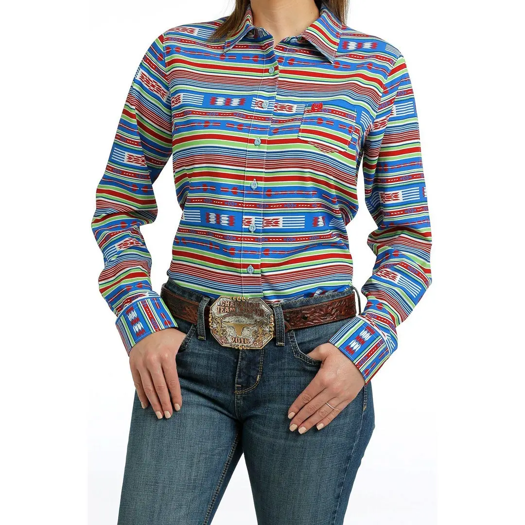 Cinch Women's Long Sleeve Arena Flex Printed Shirt 1