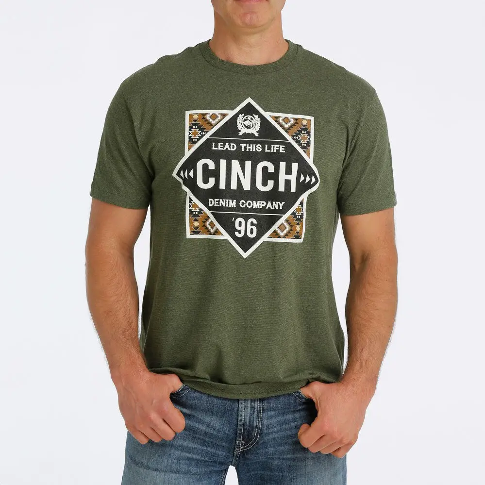Cinch Men's Short Sleeve Aztec Tee 1