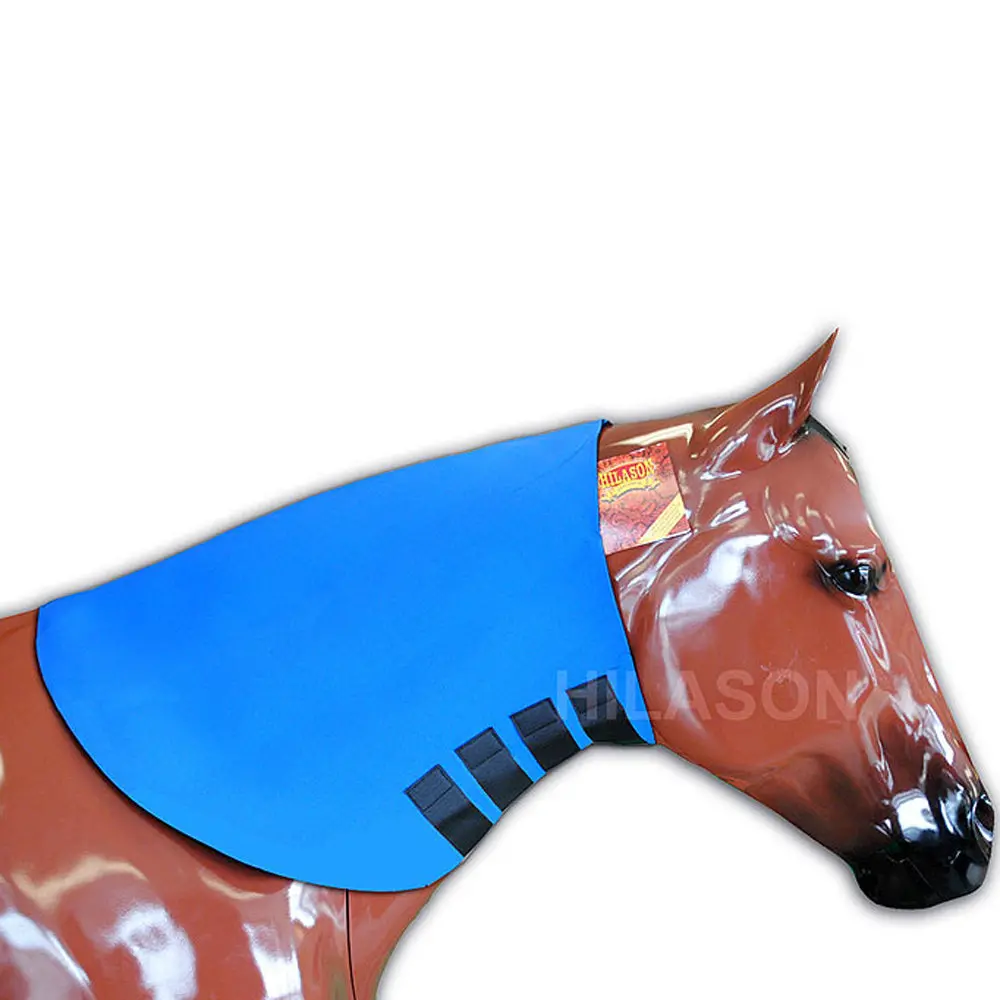 Large Blue Hilason Heavy Duty Horse Neoprene Neck Sweat Wrap Grooming Tack 1