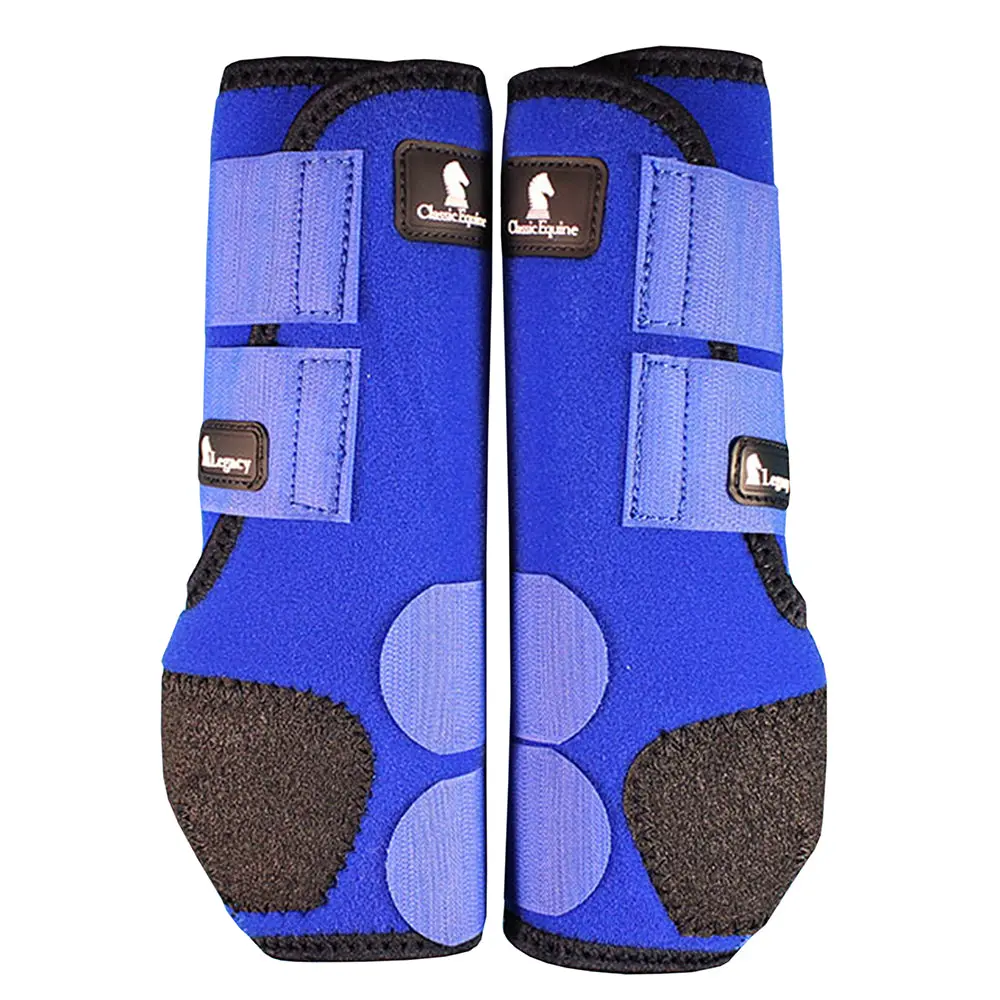 Small Blue Classic Equine Legacy System Horse Hind Leg Sport Boot Pair 1