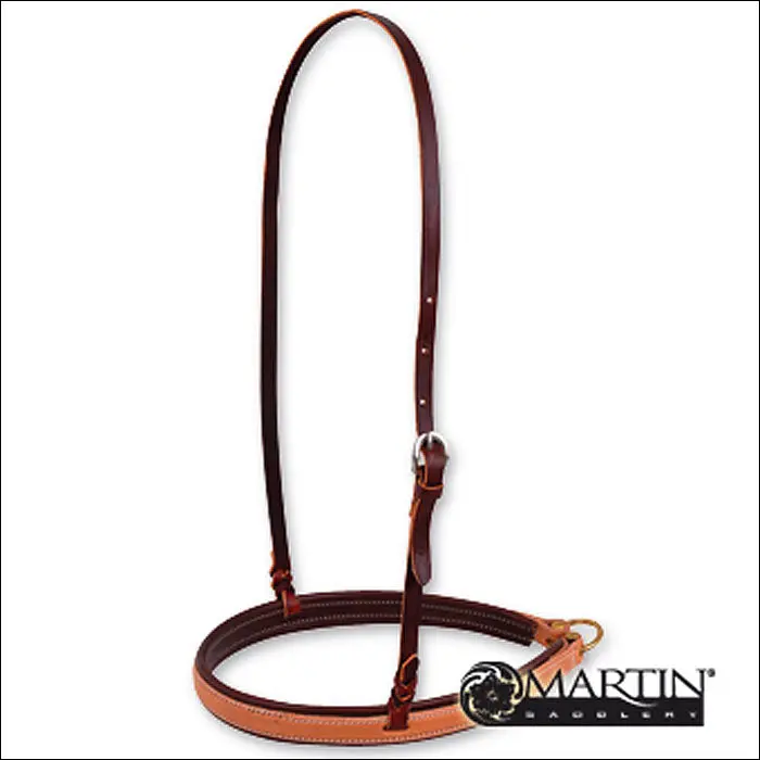 Classic Equine Latigo Lined Natural Leather Horse Noseband 1