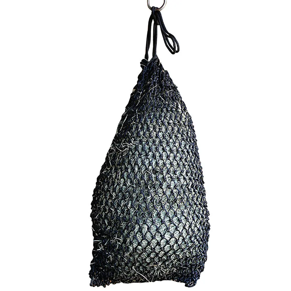 28" X 13" Professional Choice Horse Feeding Hay Net Slow Feeder 39" Rope Black 1