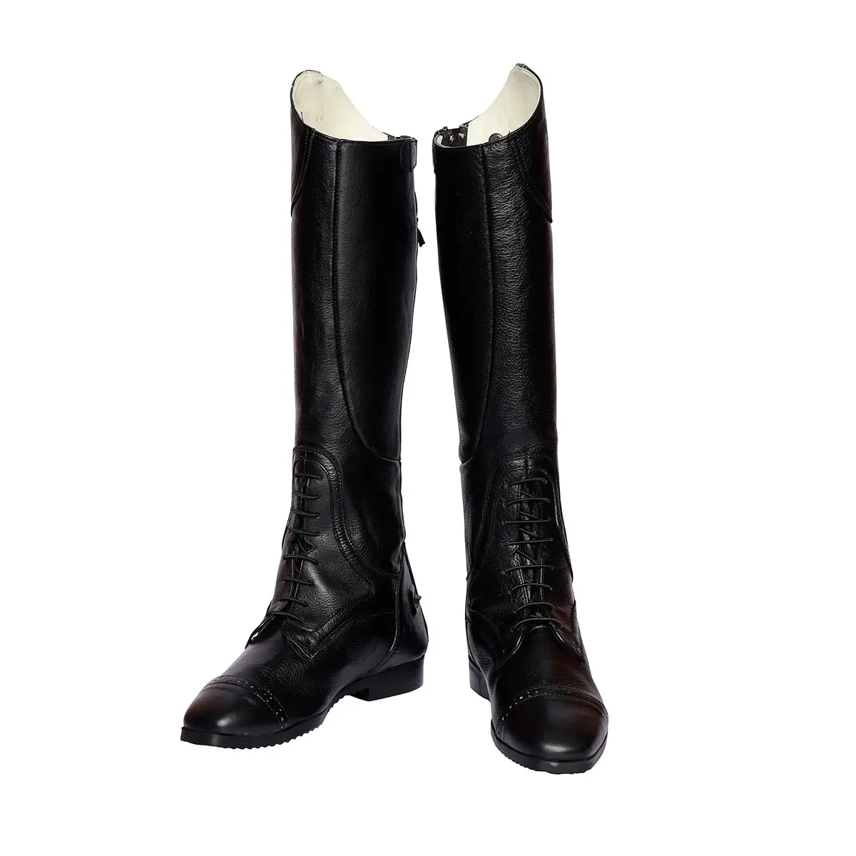 Tuffrider Women Leather Back Zipper Olympia Field Boots 1