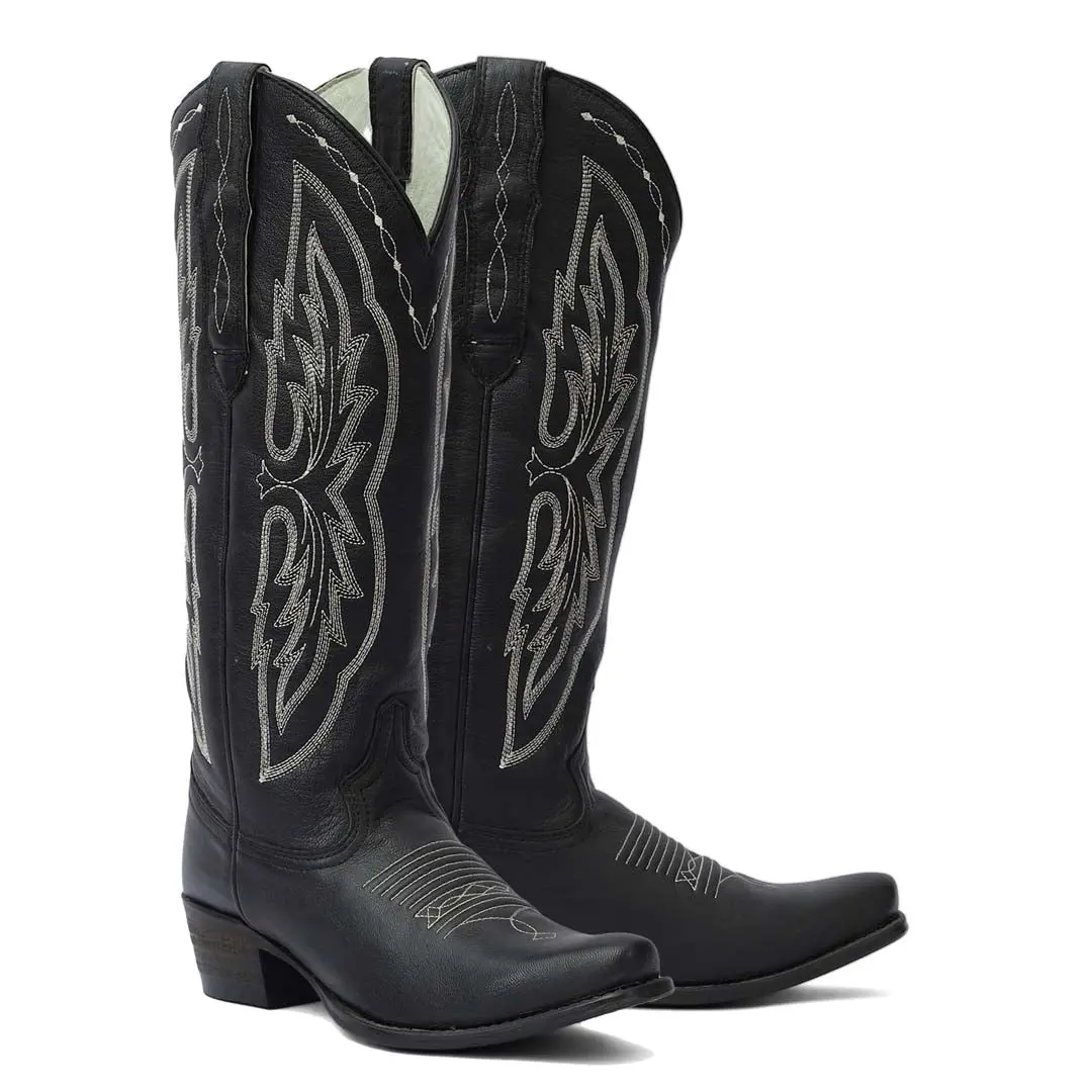 Tuffrider Women Cody Embroidered Leather Snip Toe Western Boots 1