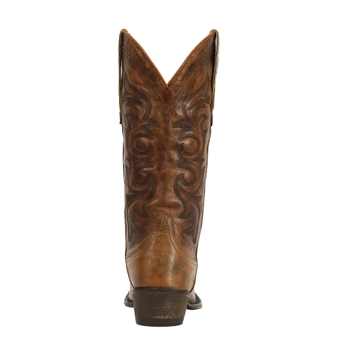 Tuffrider Women Cowtown Mid Height Embroidered Leather Snip Toe Western Boots 5