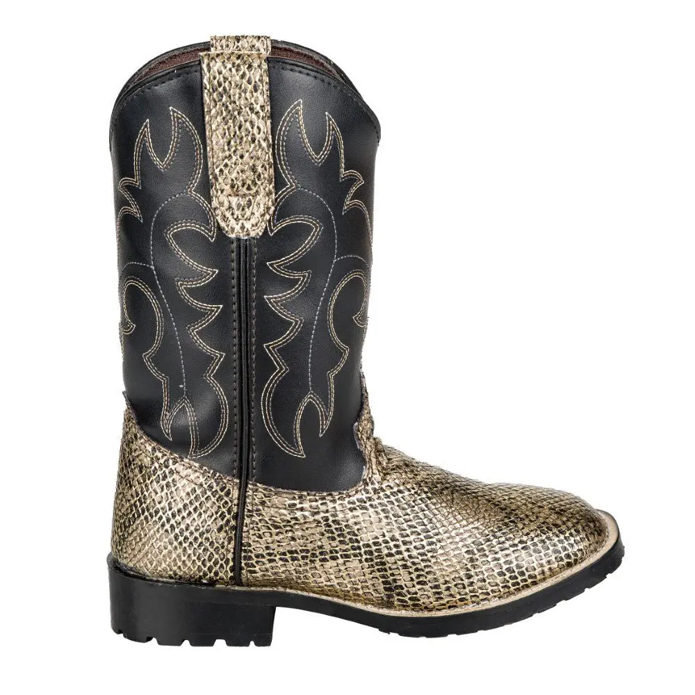 Tuffrider Children's Black Snake In My Boot Western Leather Boots 2