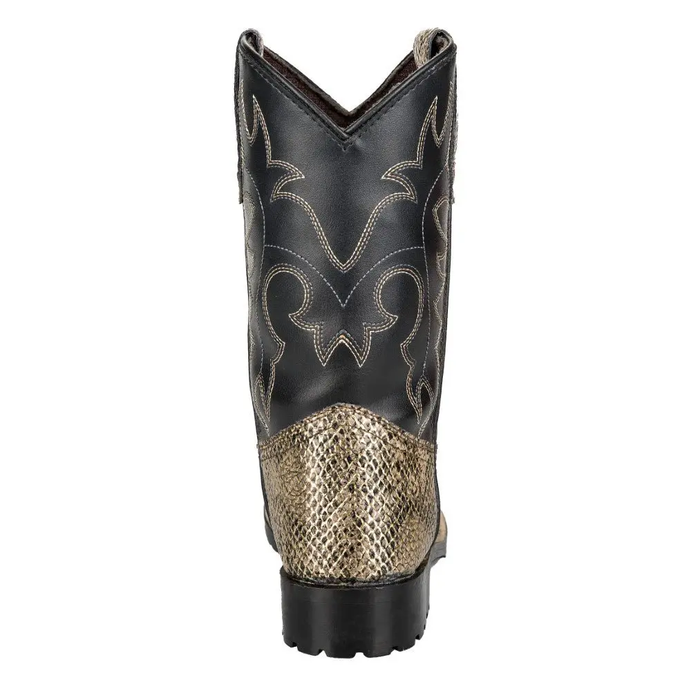 Tuffrider Children's Black Snake In My Boot Western Leather Boots 4