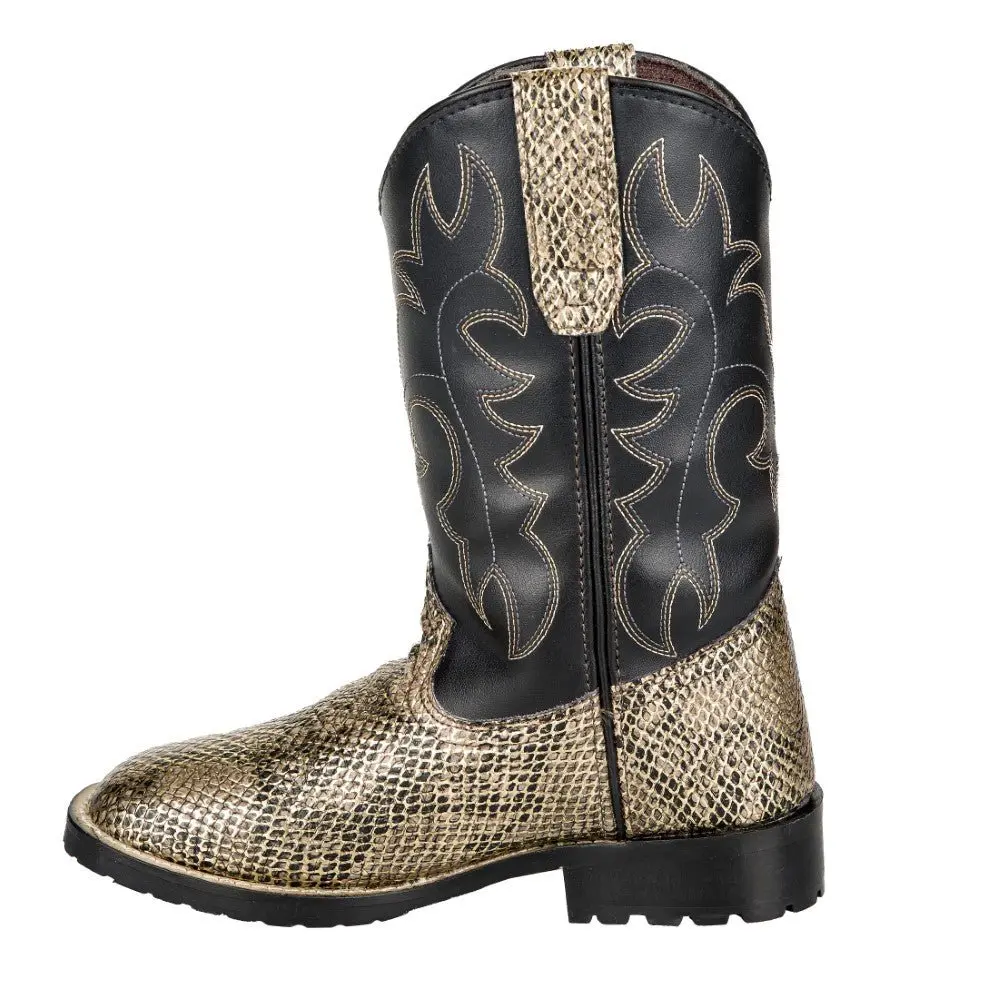 Tuffrider Children's Black Snake In My Boot Western Leather Boots 5