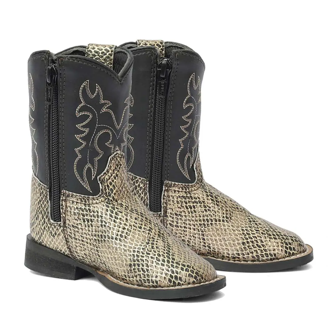 Tuffrider Toddler Black Snake In My Boot Western Leather Boots 1