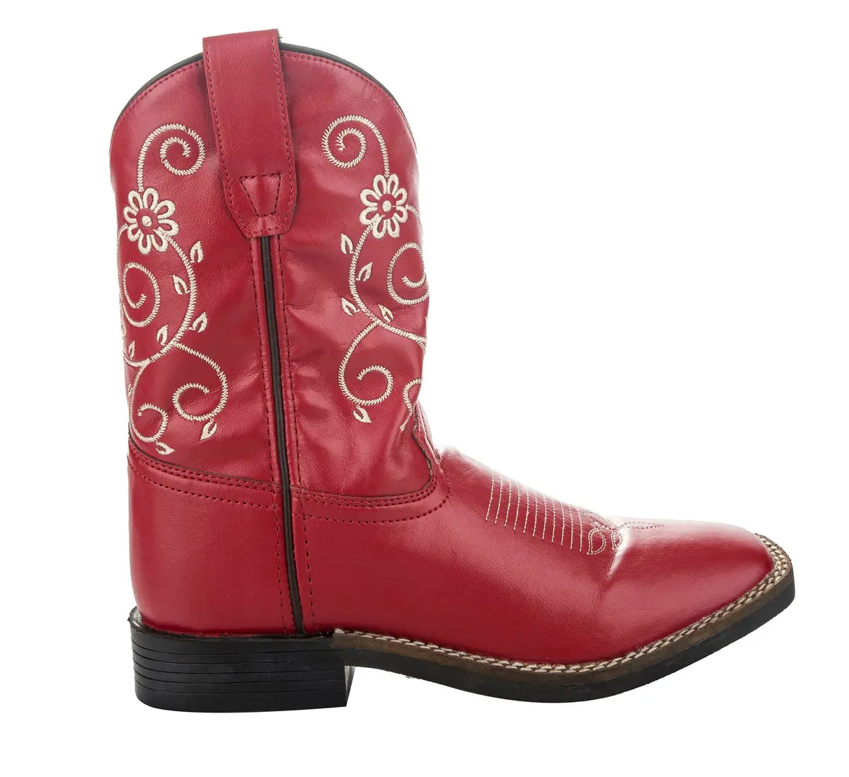 Tuffrider Children's Fire Red Floral Western Boot 2