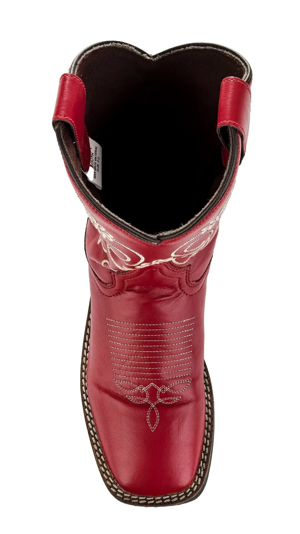 Tuffrider Children's Fire Red Floral Western Boot 6