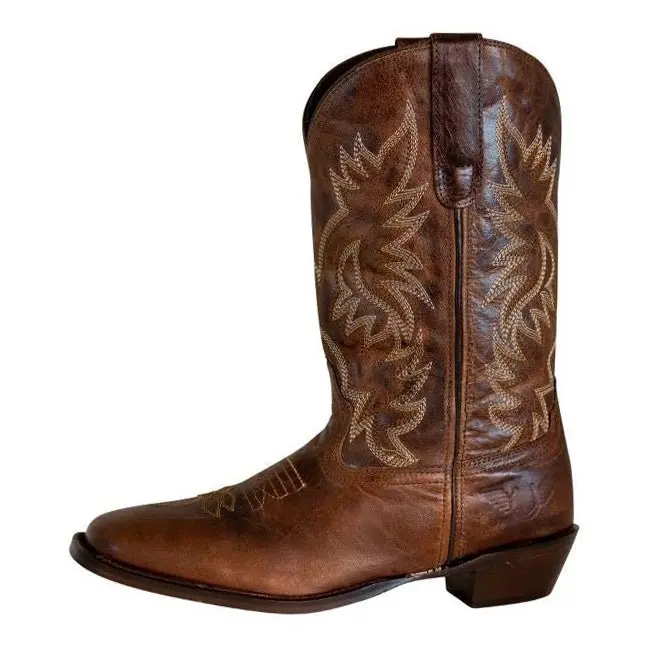 Tuffrider Women Moran Leather Square Toe Western Boots 2