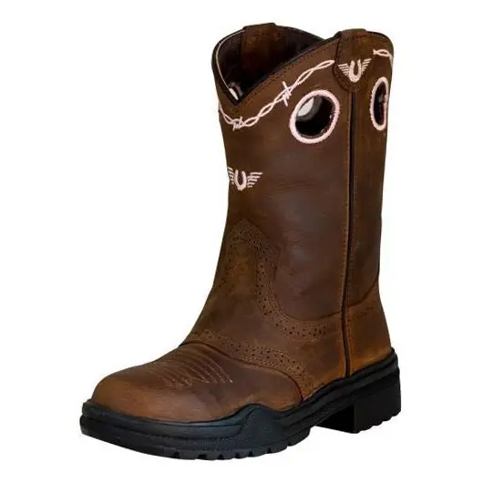 Tuffrider Toddlers Yosemite Barbed Wire Embroidered Round Toe Western Boots 1