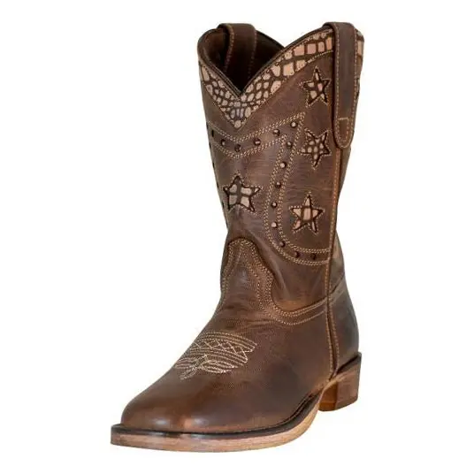 Tuffrider Children Rocky Mountain Star Snake Printed Square Toe Western Boots 1