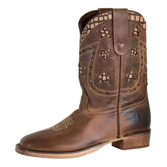 Tuffrider Toddlers Rocky Mountain Star Snake Printed Square Toe Western Boots 2