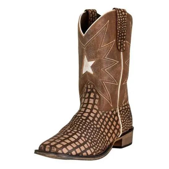 Tuffrider Toddlers Bryce Star Embroidered Printed Square Toe Western Boots 1