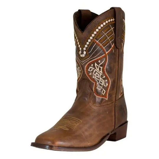 Tuffrider Toddlers Yukon Tricolor Leather Embroidered Square Toe Western Boots 1