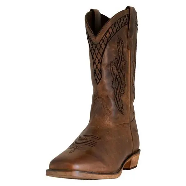 Tuffrider Men’S Grand Canyon Leather Embroidered Wide Square Toe Western Boots 1