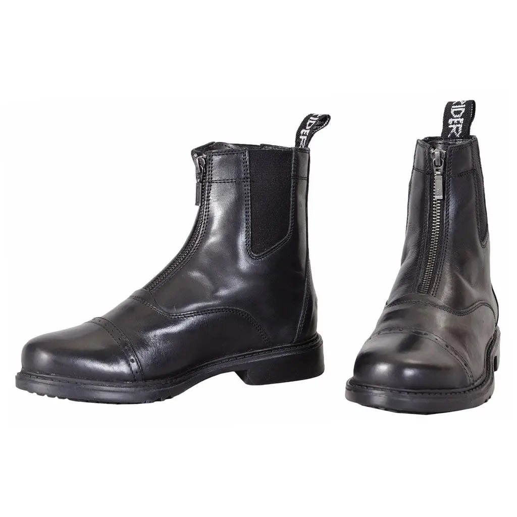 Tuffrider Ladies Baroque Front Zip Paddock Boots W/ Metal Zipper 3