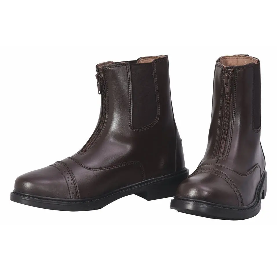 Tuffrider Women's Starter Paddock Boots – Synthetic Leather, Front-Zip Closure - Image 2